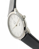 Buy Shop Calvin Klein Minimal Silver Dial Black Leather Strap Watch for Women - K3M221C6 USA Online