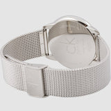 Buy Shop Calvin Klein Minimal Silver Dial Silver Mesh Bracelet Watch for Men - K3M21126 USA Online