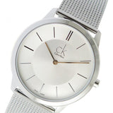 Buy Shop Calvin Klein Minimal Silver Dial Silver Mesh Bracelet Watch for Men - K3M21126 USA Online