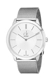 Buy Shop Calvin Klein Minimal Silver Dial Silver Mesh Bracelet Watch for Men - K3M21126 USA Online