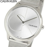 Buy Shop Calvin Klein Minimal Silver Dial Silver Mesh Bracelet Watch for Men - K3M2112Z USA Online
