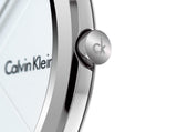 Buy Shop Calvin Klein Minimal Silver Dial Silver Mesh Bracelet Watch for Men - K3M2112Z USA Online