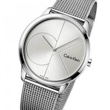 Buy Shop Calvin Klein Minimal Silver Dial Silver Mesh Bracelet Watch for Men - K3M2112Z USA Online