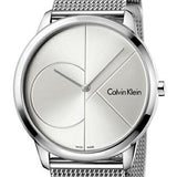 Buy Shop Calvin Klein Minimal Silver Dial Silver Mesh Bracelet Watch for Men - K3M2112Z USA Online