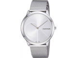 Buy Shop Calvin Klein Minimal Silver Dial Silver Mesh Bracelet Watch for Men - K3M2112Z USA Online