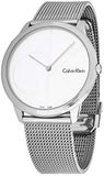 Buy Shop Calvin Klein Minimal Silver Dial Silver Mesh Bracelet Watch for Men - K3M2112Z USA Online
