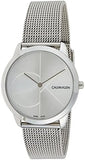 Buy Shop Calvin Klein Minimal Silver Dial Silver Mesh Bracelet Watch for Men - K3M2112Z USA Online