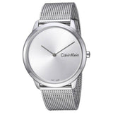 Buy Shop Calvin Klein Minimal Silver Dial Silver Mesh Bracelet Watch for Men - K3M211Y6 USA Online