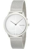 Buy Shop Calvin Klein Minimal Silver Dial Silver Mesh Bracelet Watch for Men - K3M211Y6 USA Online