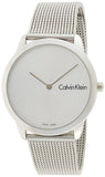 Buy Shop Calvin Klein Minimal Silver Dial Silver Mesh Bracelet Watch for Men - K3M211Y6 USA Online
