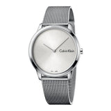Buy Shop Calvin Klein Minimal Silver Dial Silver Mesh Bracelet Watch for Men - K3M211Y6 USA Online
