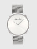 Buy Shop Calvin Klein Minimal Silver Dial Silver Mesh Bracelet Watch for Men - K3M211Y6 USA Online