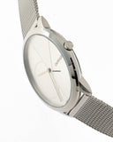 Buy Shop Calvin Klein Minimal Silver Dial Silver Mesh Bracelet Watch for Women - K3M2212Z USA Online