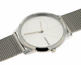 Buy Shop Calvin Klein Minimal Silver Dial Silver Mesh Bracelet Watch for Women - K3M2212Z USA Online