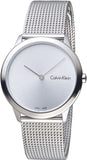 Buy Shop Calvin Klein Minimal SIlver Dial Silver Mesh Bracelet Watch for Women - K3M221Y6 USA Online