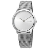 Buy Shop Calvin Klein Minimal SIlver Dial Silver Mesh Bracelet Watch for Women - K3M221Y6 USA Online
