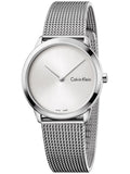 Buy Shop Calvin Klein Minimal SIlver Dial Silver Mesh Bracelet Watch for Women - K3M221Y6 USA Online