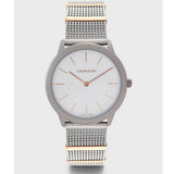 Buy Shop Calvin Klein Minimal Silver Dial Silver Mesh Strap Watch For Men - K3M521Y6 USA Online