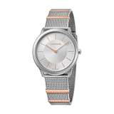 Buy Shop Calvin Klein Minimal Silver Dial Silver Mesh Strap Watch For Men - K3M521Y6 USA Online