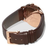 Buy Shop Calvin Klein Minimal White Dial Brown Leather Strap Watch for Men - K3M216G6 USA Online