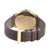 Buy Shop Calvin Klein Minimal White Dial Brown Leather Strap Watch for Men - K3M216G6 USA Online