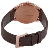 Buy Shop Calvin Klein Minimal White Dial Brown Leather Strap Watch for Men - K3M216G6 USA Online