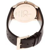 Buy Shop Calvin Klein Minimal White Dial Brown Leather Strap Watch for Men - K3M216G6 USA Online