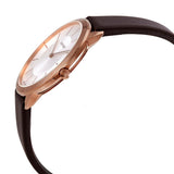 Buy Shop Calvin Klein Minimal White Dial Brown Leather Strap Watch for Women - K3M226G6 USA Online