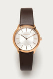 Buy Shop Calvin Klein Minimal White Dial Brown Leather Strap Watch for Women - K3M226G6 USA Online