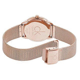 Buy Shop Calvin Klein Minimal White Dial Rose Gold Mesh Bracelet Watch for Women - K3M22626 USA Online