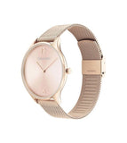 Buy Shop Calvin Klein Minimal White Dial Rose Gold Mesh Bracelet Watch for Women - K3M22626 USA Online