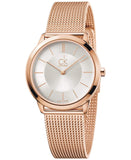 Buy Shop Calvin Klein Minimal White Dial Rose Gold Mesh Bracelet Watch for Women - K3M22626 USA Online