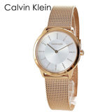 Buy Shop Calvin Klein Minimal White Dial Rose Gold Mesh Bracelet Watch for Women - K3M22Y2X USA Online