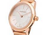 Buy Shop Calvin Klein Minimal White Dial Rose Gold Mesh Bracelet Watch for Women - K3M23626 USA Online