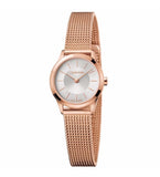 Buy Shop Calvin Klein Minimal White Dial Rose Gold Mesh Bracelet Watch for Women - K3M23626 USA Online