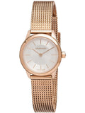 Buy Shop Calvin Klein Minimal White Dial Rose Gold Mesh Bracelet Watch for Women - K3M23626 USA Online