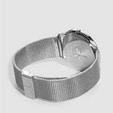 Buy Shop Calvin Klein Minimal White Dial Silver Mesh Bracelet Watch for Men - K3M2112Y USA Online