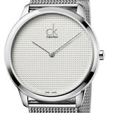 Buy Shop Calvin Klein Minimal White Dial Silver Mesh Bracelet Watch for Men - K3M2112Y USA Online