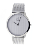 Buy Shop Calvin Klein Minimal White Dial Silver Mesh Bracelet Watch for Men - K3M2112Y USA Online