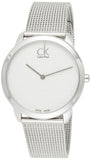 Buy Shop Calvin Klein Minimal White Dial Silver Mesh Bracelet Watch for Men - K3M2112Y USA Online