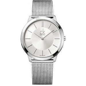Buy Shop Calvin Klein Minimal White Dial Silver Mesh Bracelet Watch for Men - K3M2112Y USA Online
