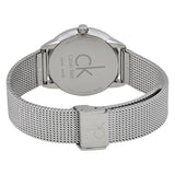 Buy Shop Calvin Klein Minimal White Dial Silver Mesh Bracelet Watch for Men - K3M22126 USA Online