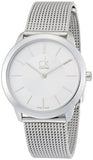 Buy Shop Calvin Klein Minimal White Dial Silver Mesh Bracelet Watch for Men - K3M22126 USA Online