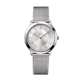 Buy Shop Calvin Klein Minimal White Dial Silver Mesh Bracelet Watch for Men - K3M22126 USA Online