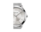 Buy Shop Calvin Klein Minimal White Dial Silver Mesh Bracelet Watch for Men - K3M22126 USA Online