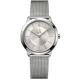 Buy Shop Calvin Klein Minimal White Dial Silver Mesh Bracelet Watch for Men - K3M22126 USA Online