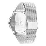 Buy Shop Calvin Klein Minimal White Dial Silver Mesh Bracelet Watch for Men - K3M51152 USA Online