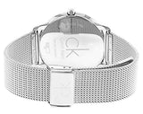 Buy Shop Calvin Klein Minimal White Dial Silver Mesh Bracelet Watch for Men - K3M51152 USA Online