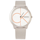 Buy Shop Calvin Klein Minimal White Dial Silver Mesh Bracelet Watch for Men - K3M51152 USA Online