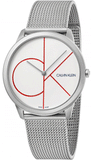 Buy Shop Calvin Klein Minimal White Dial Silver Mesh Bracelet Watch for Men - K3M51152 USA Online
